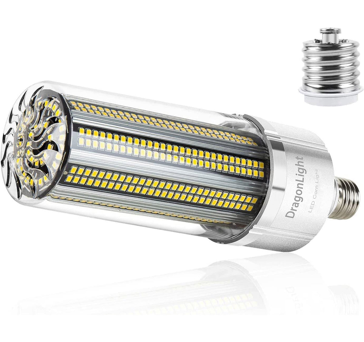 DragonLight 120W Commercial Grade LED Corn Bulb 5000K Daylight E26/E39 Base 14,400LM - UL Listed