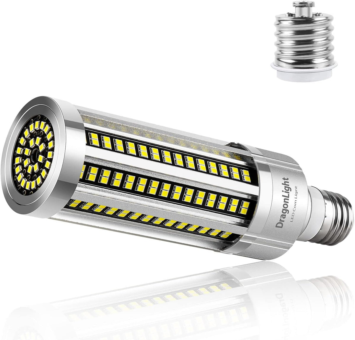 DragonLight 50W LED Corn Bulb Fanless 6000K Daylight E26/E39 Base 6,000LM - UL Listed
