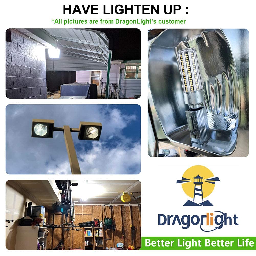 DragonLight 60W LED Corn Bulb 6000K Daylight E26/E39 Base 7,200LM - UL Listed