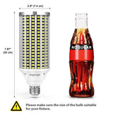 DragonLight 60W LED Corn Bulbs 3000K Warm White E26/E39 Base 7,200LM [Twin Value Pack]