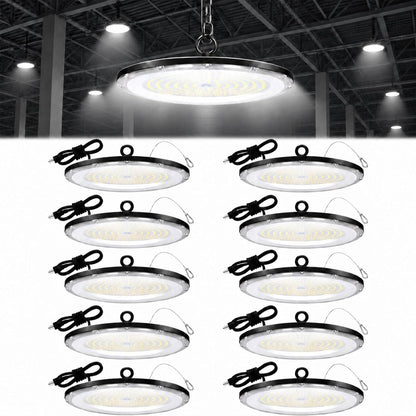 DragonLight 10 Pack UFO LED High Bay Lights 300W 40500LM 5000K, UL Listed