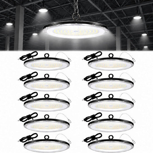 DragonLight 10 Pack UFO LED High Bay Lights 300W 40500LM 5000K, UL Listed