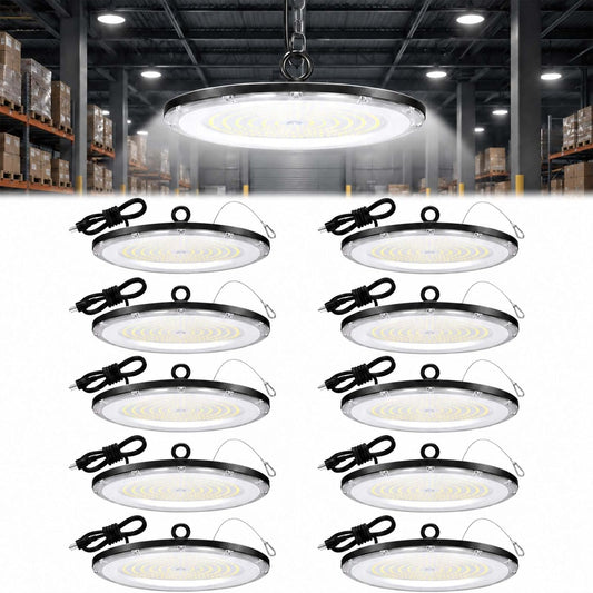 DragonLight 10 Pack UFO LED High Bay Lights 250W 33750LM 5000K, UL Listed
