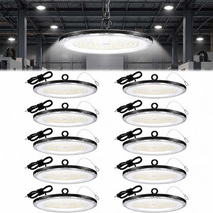 DragonLight 10 Pack UFO LED High Bay Lights 150W 20250LM 5000K, UL Listed