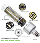 DragonLight 200W Commercial Grade LED Corn Bulb 3000K Warm White E39 Base 27,000LM - UL Listed