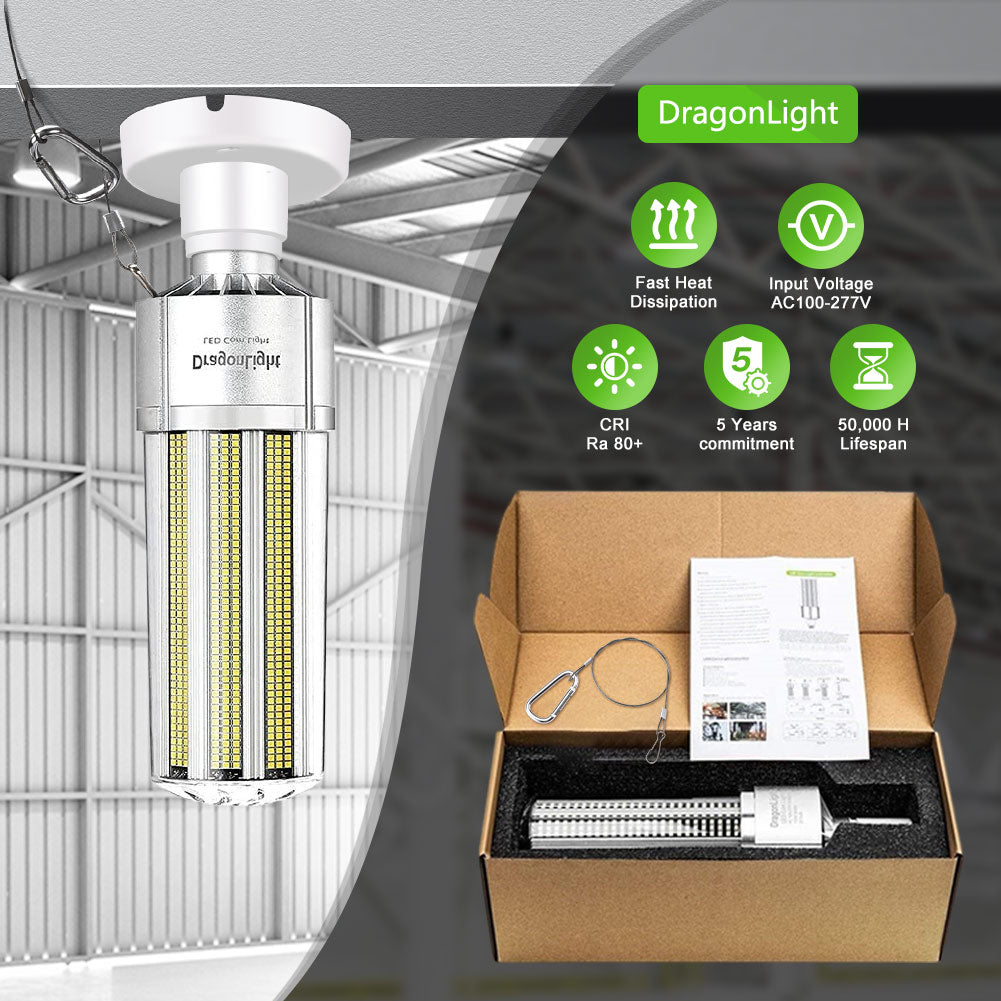 DragonLight 150W Commercial Grade LED Corn Bulb 5000K Daylight E39 Base 20,250LM - UL Listed