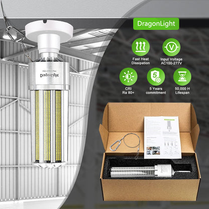 DragonLight 150W Commercial Grade LED Corn Bulb 5000K Daylight E39 Base 20,250LM - UL Listed