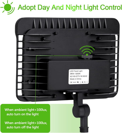 DragonLight LED Flood Light Outdoor 240W 5000K 36,000LM, Commercial Grade