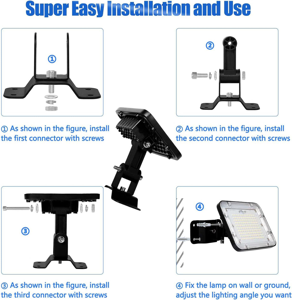 DragonLight LED Flood Light Outdoor 300W 45,000LM 5000K, Commercial Grade