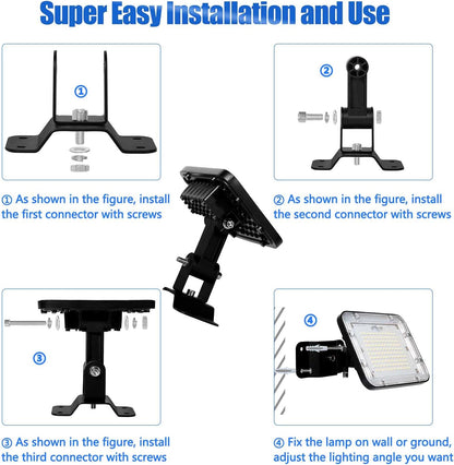 DragonLight LED Flood Light Outdoor 300W 45,000LM 5000K, Commercial Grade
