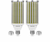 DragonLight 60W LED Corn Bulbs 6000K Daylight E26/E39 Base 7,200LM [Twin Value Pack]