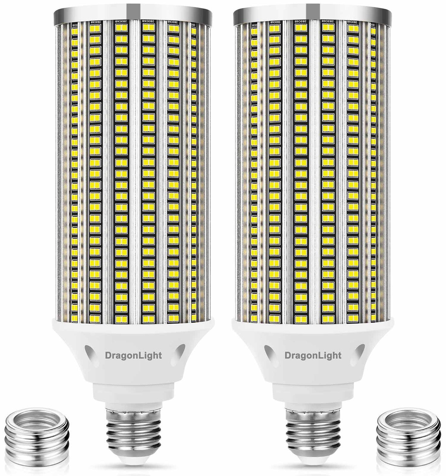 DragonLight 120W LED Corn Bulbs 5000K Daylight E26/E39 Base 14,400LM [Pack of 2]