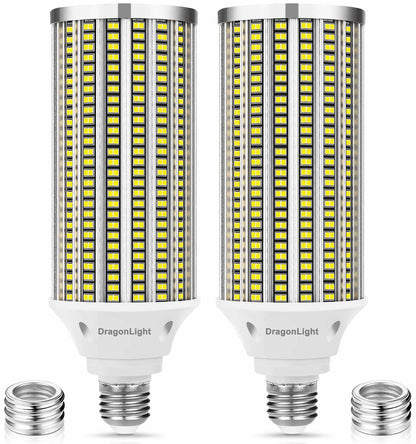 DragonLight 120W LED Corn Bulbs 5000K Daylight E26/E39 Base 14,400LM [Pack of 2]