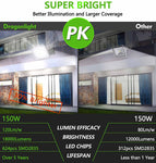 150W Super Bright 5000K Daylight Commercial Grade LED Flood Light[2Pack]
