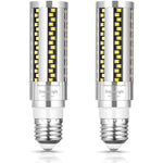 DragonLight 20W 6000K Daylight E26 Base Super Bright Corn LED Light Bulbs Fanless, Pack of 2 - UL Listed