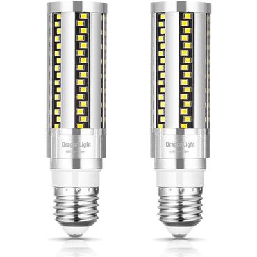 DragonLight 20W LED Corn Bulbs Fanless 3000K Warm White E26 Base 2,400LM [Pack of 2] - UL Listed