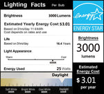 DragonLight 25W 6000K Daylight Super Bright LED Corn Light Bulb Fanless E26/E39 Mogul Base LED Lamp 3,000LM - UL Listed