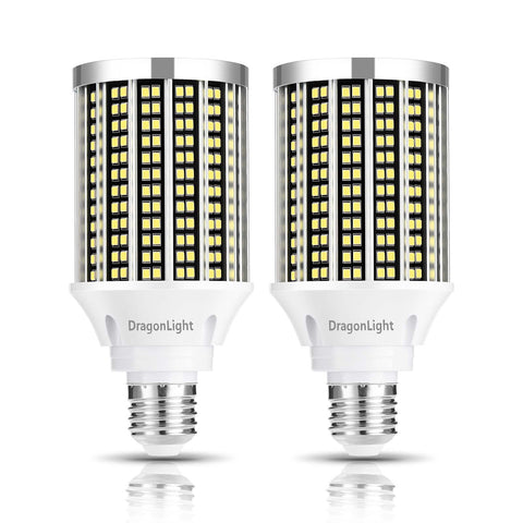 DragonLight 30W LED Corn Bulbs 6000K Daylight E26 Base 3,600LM [Twin Value Pack]