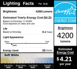 DragonLight 35W 6000K Super Bright Corn LED Light Bulb Fanless - UL Listed