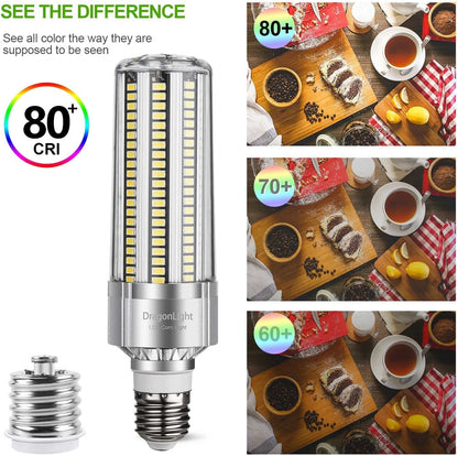 DragonLight 50W LED Corn Bulb 6000K Daylight E26/E39 Base 6,000LM - UL Listed