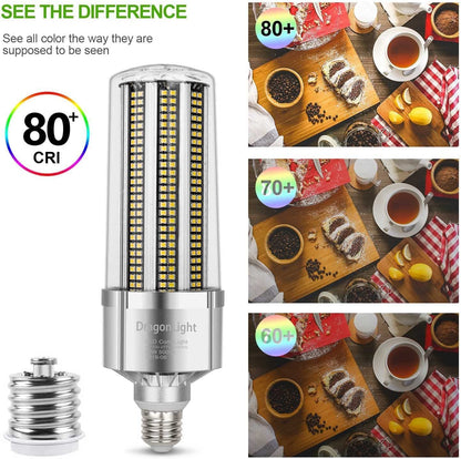 DragonLight 100W Commercial Grade LED Corn Bulb 5000K Daylight E26/E39 Base 12,000LM - UL Listed