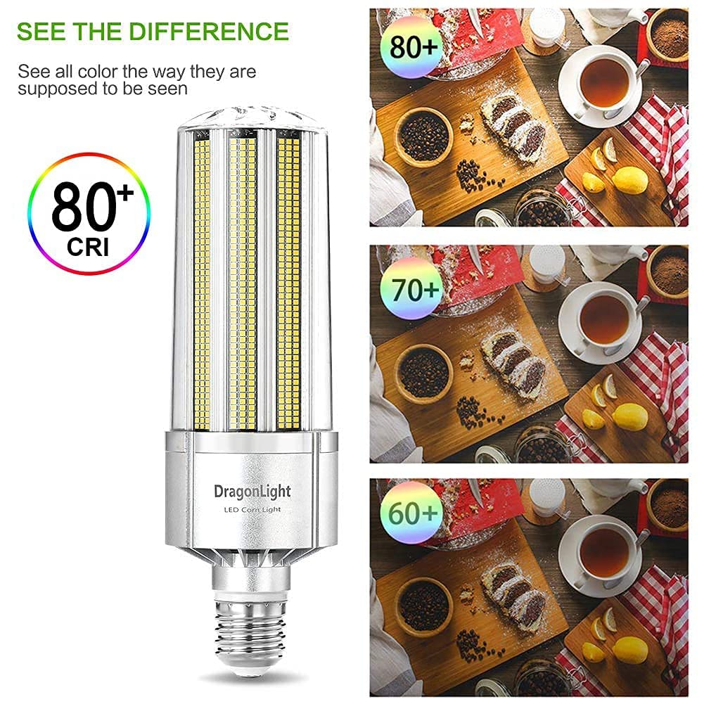DragonLight 240W Commercial Grade LED Corn Bulb 3000K Warm White E39 Base 32,400LM - UL Listed