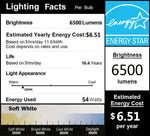 DragonLight 54W LED Corn Bulb Fanless 6000K Daylight E26/E39 Base 6,500LM - UL Listed