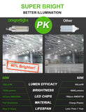DragonLight 60W 6000K Суперяркая светодиодная кукурузная лампочка дневного света без вентилятора - внесена в список UL