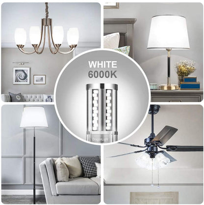 DragonLight 15W LED Corn Bulbs Fanless 6000K Daylight E12 Base 1800LM [Pack of 4] - UL listed
