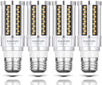 DragonLight 15W 3000K Warm White E26 Base Super Bright Corn LED Light Bulbs Fanless 1800LM Pack of 4 - UL listed