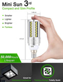 DragonLight 15W LED Corn Bulbs Fanless 6000K Daylight E12 Base 1800LM [Pack of 4] - UL listed