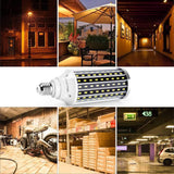 DragonLight 50W LED Corn Bulbs 3000K Warm White E26/E39 Base 5,000LM [Twin Value Pack]