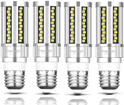 DragonLight 15W LED Corn Bulbs Fanless 6000K Daylight E26 Base 1800LM [Pack of 4] - UL listed