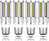 DragonLight 15W 6000K Daylight E26 Base Super Bright Corn LED Light Bulbs Fanless 1800LM Pack of 4 - UL listed