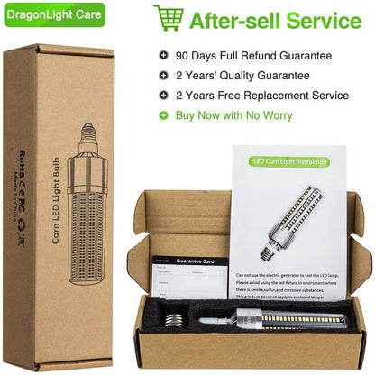 DragonLight 54W LED Corn Bulb 6000K Daylight E26/E39 Base 6,500LM - UL Listed