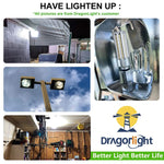 DragonLight 60W 3000K Warm White Super Bright Commercial Grade Corn LED Light Bulb E26/E39 Large Mogul Base LED Lamp 7,200LM - UL Listed