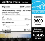 DragonLight 80W 3000K 9,600LM Commercial Grade Corn LED Light Bulb Fanless E26/E39 Mogul Base LED Lamp - UL Listed