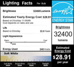 DragonLight 240 Вт Коммерческая светодиодная лампа для кукурузы E39 Светодиодная лампа Mogul Base 3000K 32,400LM - Внесена в список UL