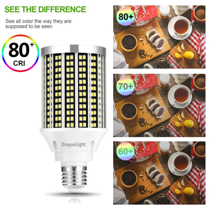 DragonLight 30W LED Corn Bulbs 6000K Daylight E26 Base 3,600LM [Pack of 2]