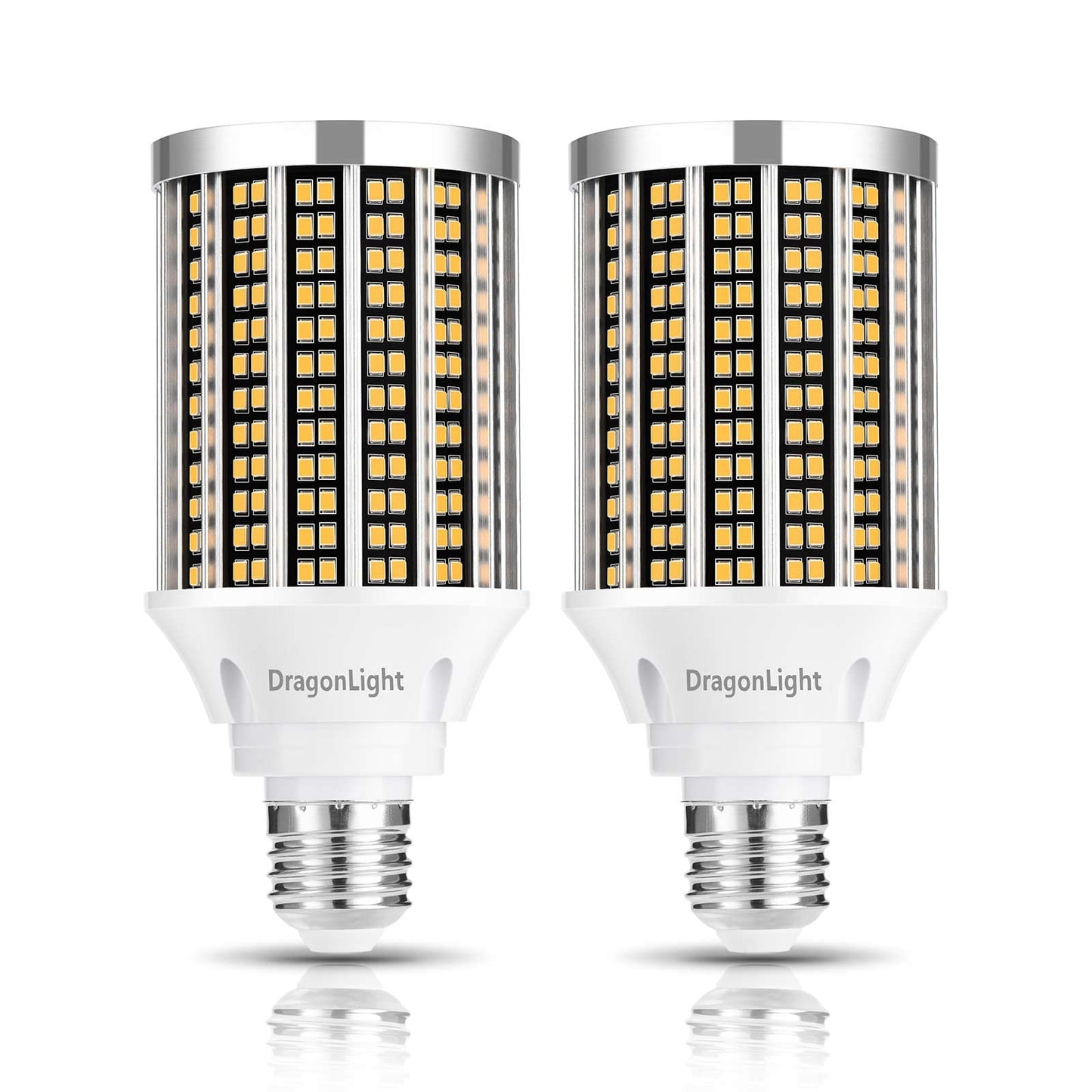 DragonLight 30W LED Corn Bulbs 3000K Warm White E26 Base 3,600LM [Pack of 2]