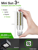 DragonLight 20W 6000K Daylight E26 Base Super Bright Corn LED Light Bulbs Fanless, Pack of 2