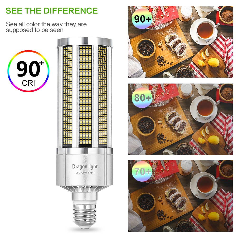 DragonLight 240W Commercial Grade LED Corn Bulb Fanless 5000K Daylight E39 Base 32,400LM - UL Listed