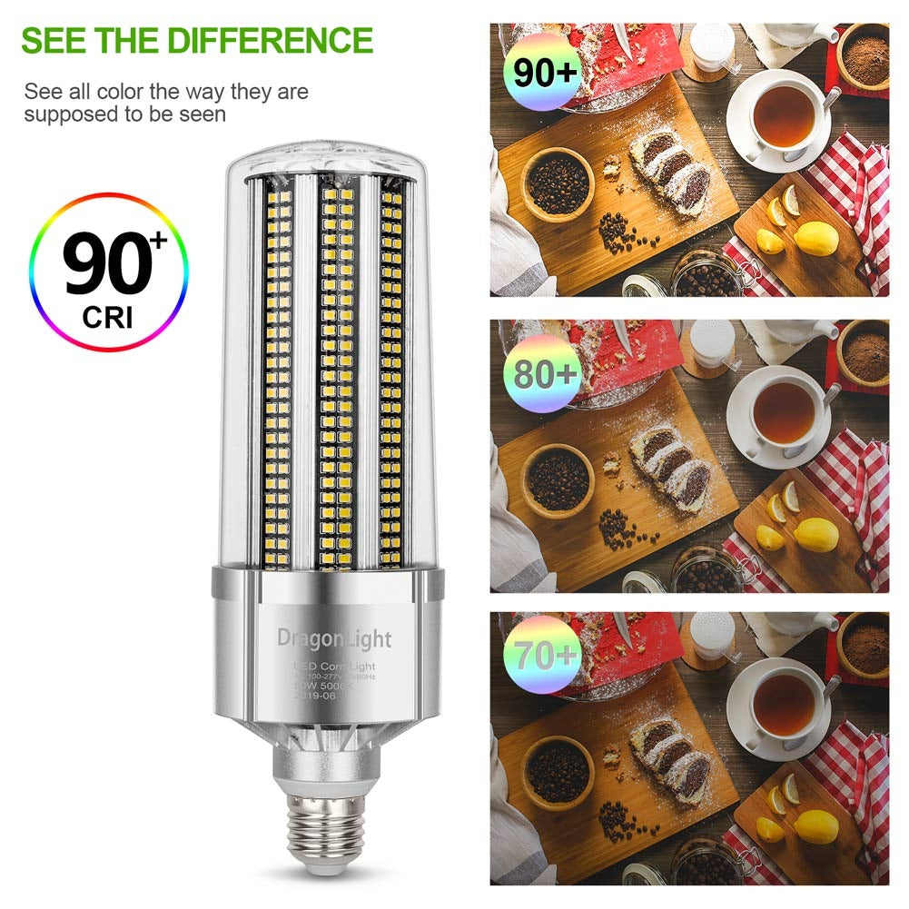 DragonLight 200W Commercial Grade LED Corn Bulb 5000K Daylight E39 Base 27,000LM - UL Listed